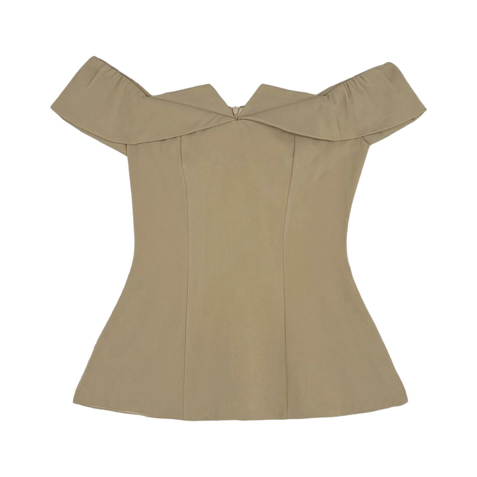 Áo kiểu peplum trễ vai xếp vạt - A3848T