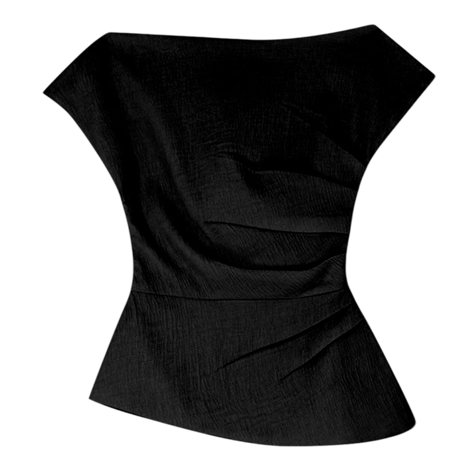 Áo kiểu peplum dự tiệc cổ xéo - A4317B