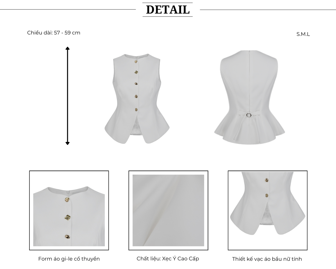 Áo kiểu công sở form peplum - A4321A