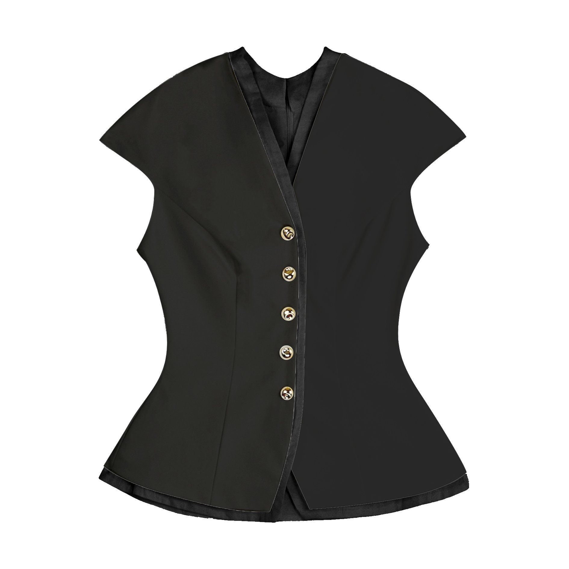 Áo kiểu tiệc peplum kết nút kiểu A4425B