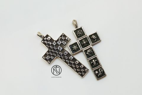 Mặt dây Chrome Hearts 99 eyes Large cross pendant