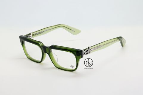 Kính Mắt Chrome Hearts Vagillionaire i dark olive silver optical