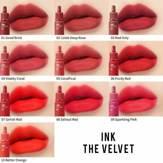 Ink Airy Velvet bộ sưu tập son kem lì thương hiệu Peripera (Hàn Quốc)