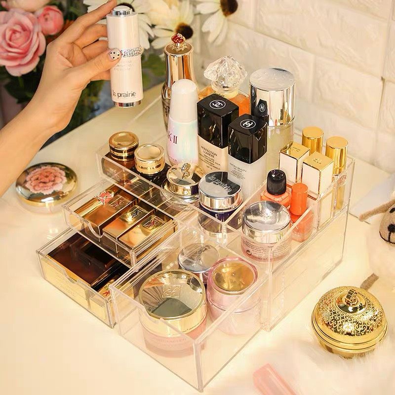 TỦ MICA TRONG SUỐT TRƯNG BÀY MỸ PHẨM CÁ NHÂN