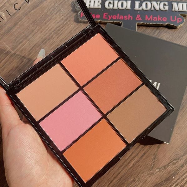 Guicami bảng má hồng 6 ô tone nude sang trọng