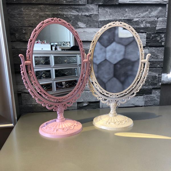 GƯƠNG TRANG ĐIỂM ĐỂ BÀN OVAL CỔ ĐIỂN