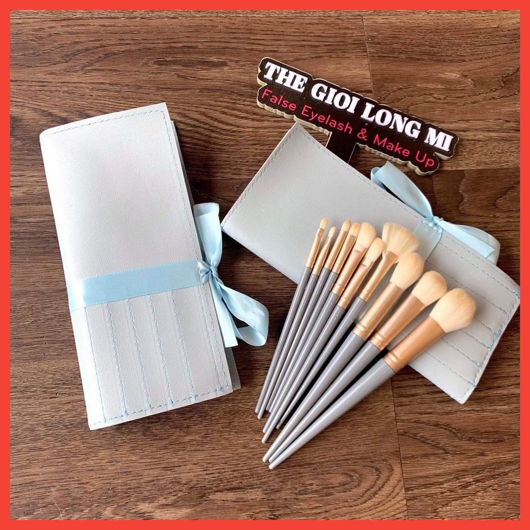 Pastel Blue bộ cọ trang điểm 10 cây
