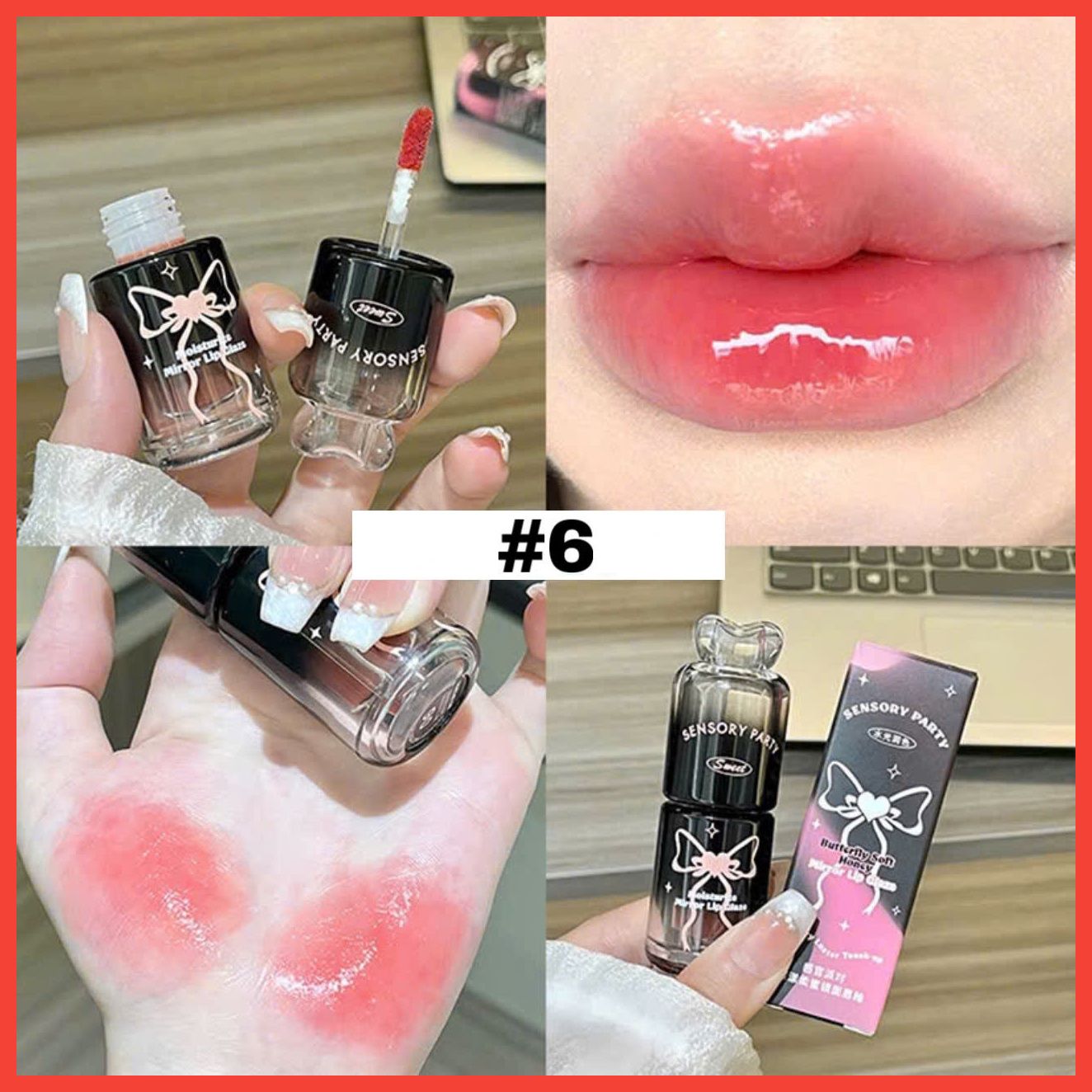 Moisture Mirror lip glaze son bóng dưỡng mềm môi có màu nhẹ thương hiệu Sensory Party