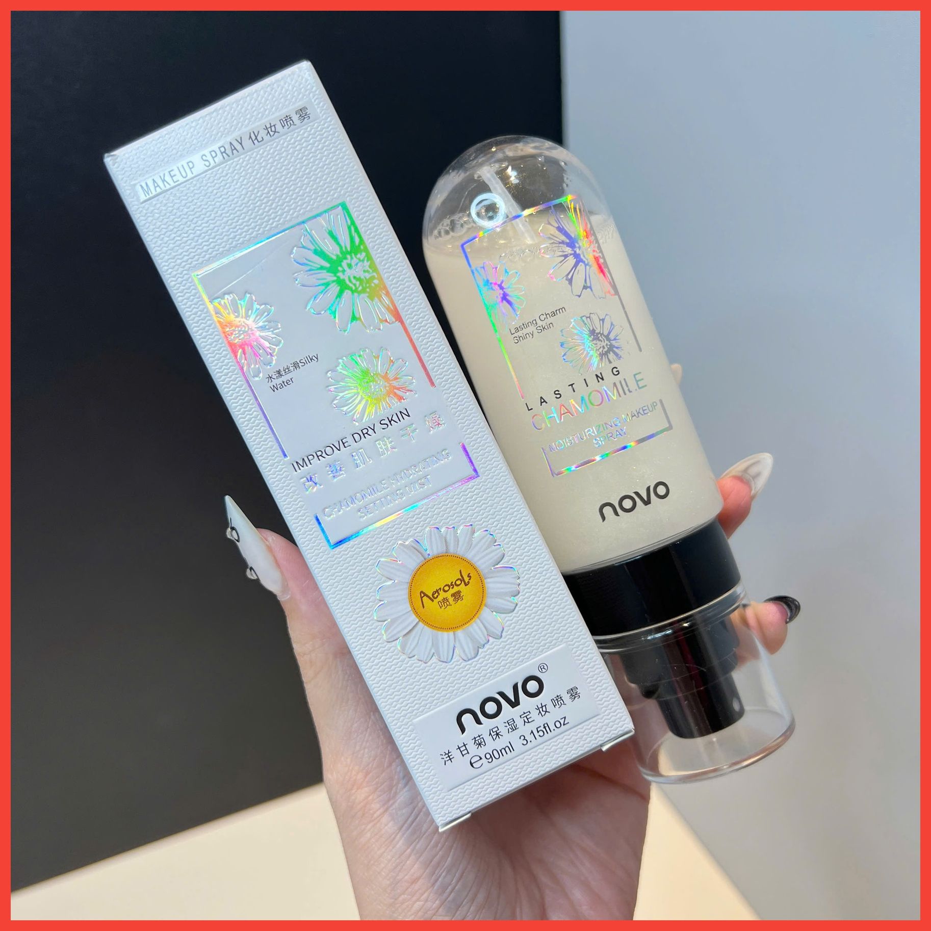 Chamomile make-up spray chai xịt khóa nền thương hiệu Novo