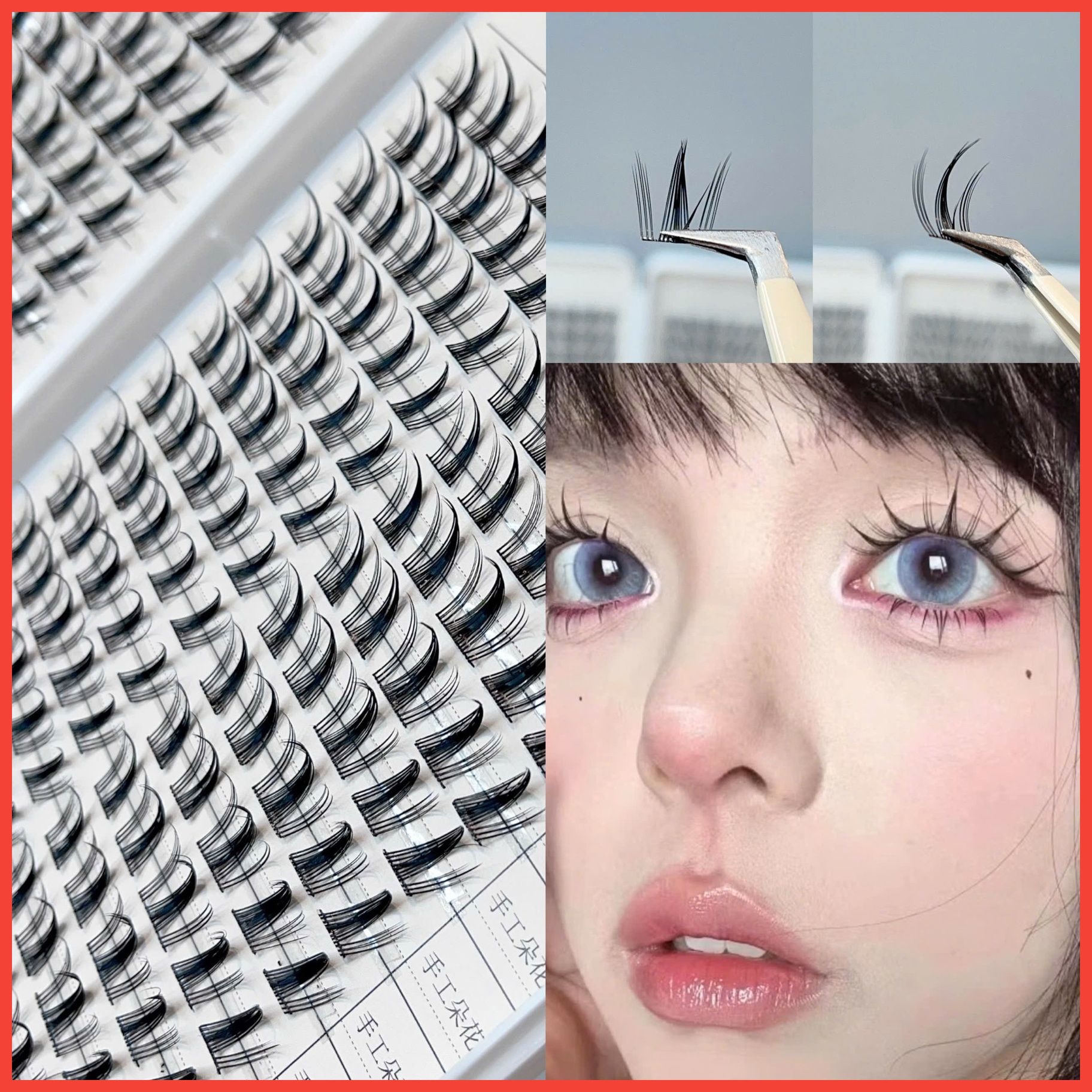 Liang Qiao hộp lông mi 32 cặp tự nối tại nhà kiểu dáng sole ấn tượng