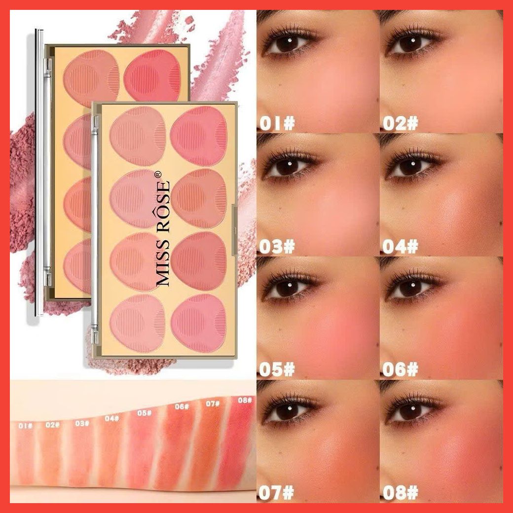 Rubor en Polvo bảng phấn má hồng 8 ô thương hiệu Miss Rôse