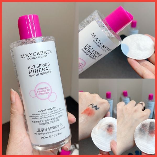Hot Spring Mineral nước tẩy trang thương hiệu Maycreate