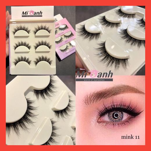 Mink 11 Hộp lông mi lông chồn 3 cặp với kiểu dáng siêu ấn tượng thương hiệu Mi Oanh