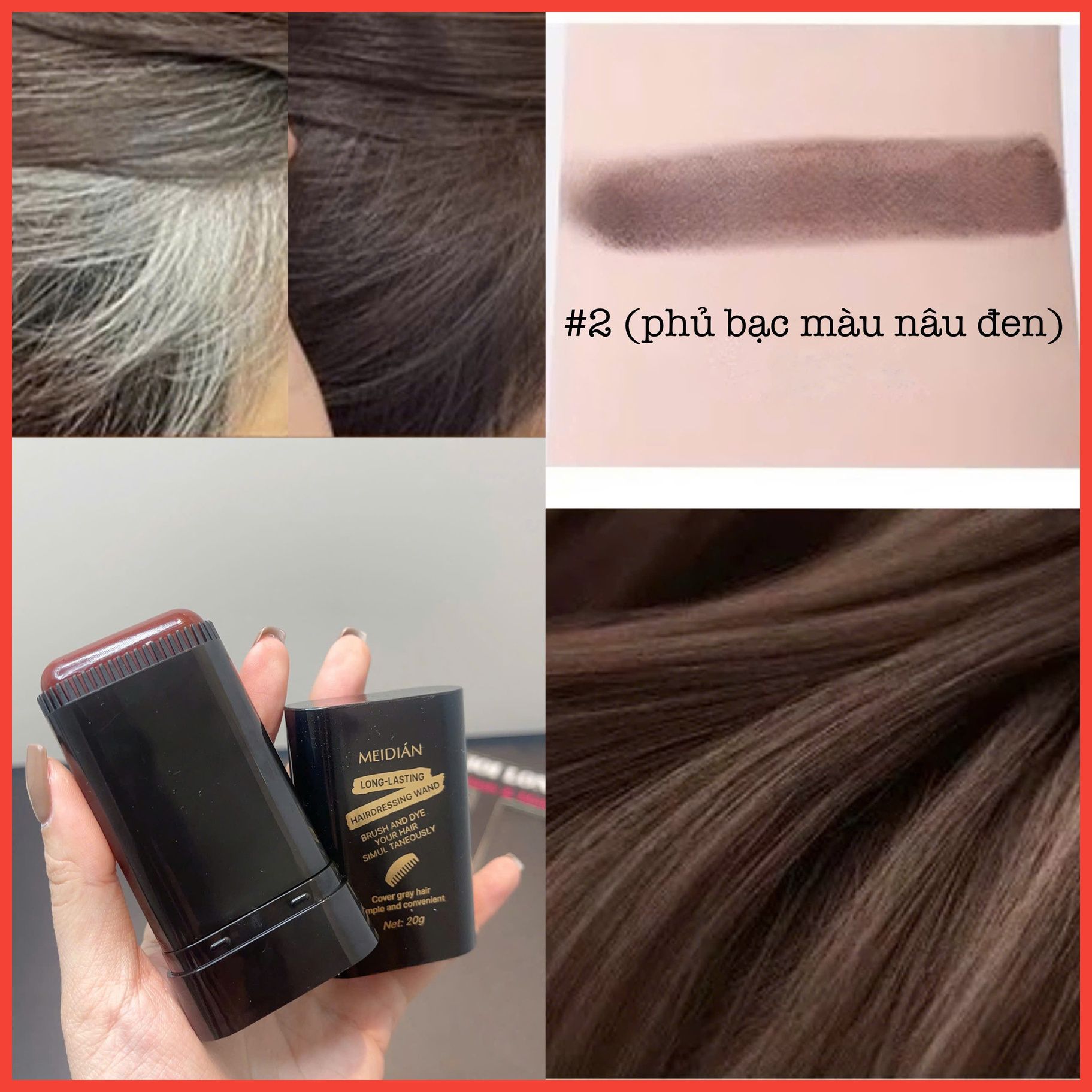 Hairdressing Wand phấn phủ che tóc hói thương hiệu Meidían