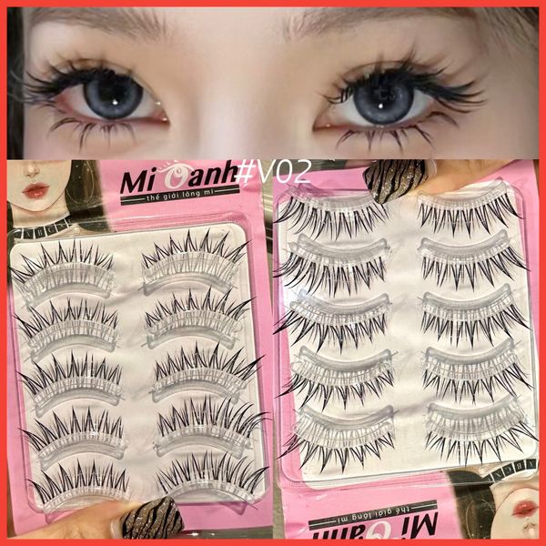 V02 hộp lông mi lông chồn 5 cặp kiểu dáng đuôi cá ấn tượng thương hiệu Mi Oanh