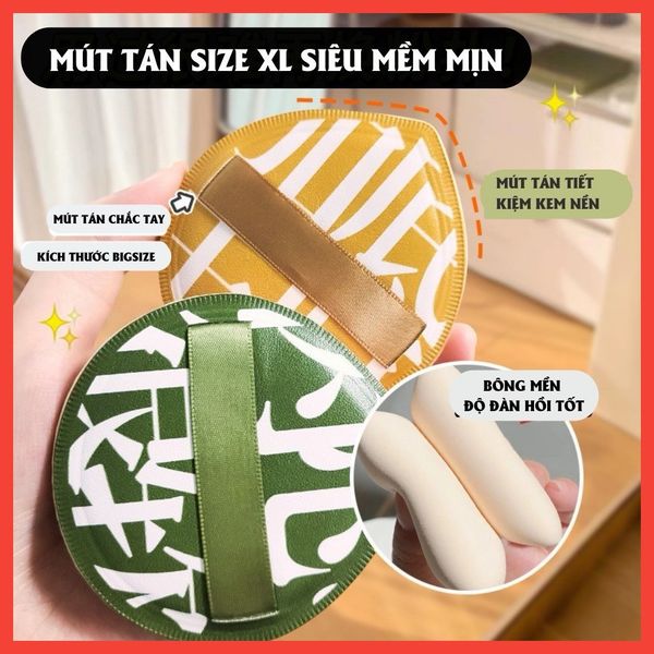  Mút tán phấn nền hình giọt nước size XL siêu mềm mịn 