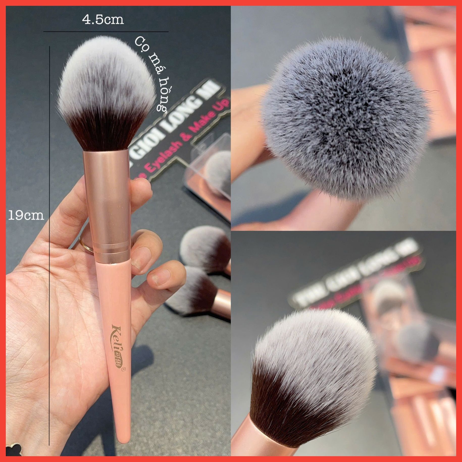 Keli cọ má hồng màu vàng hồng pastel với điểm nhấn mờ sang xịn mịn cho các nàng