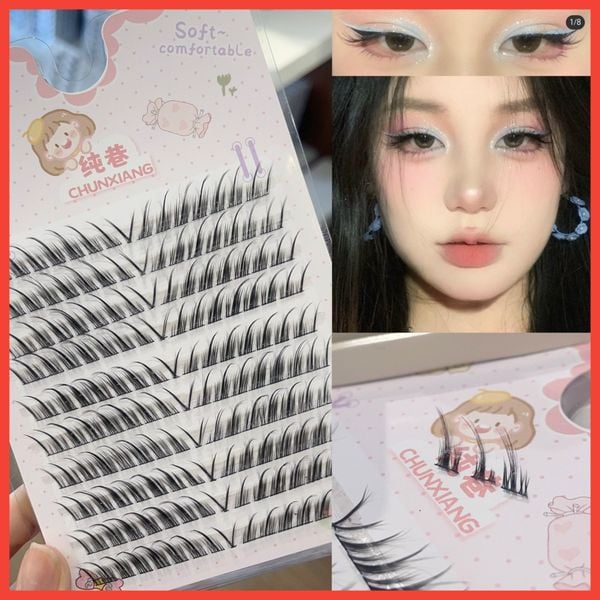 Fox eyes lông mi giả tự nối tại nhà form dáng mắt cáo thương hiệu Chunxiang