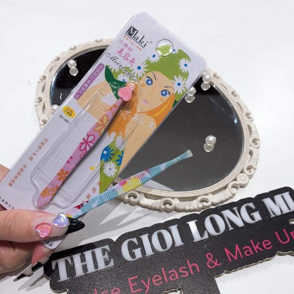 Nhíp gắn lông mi giả hoa văn Anime thương hiệu Maki (tiêu chuẩn chất lượng Nhật Bản)