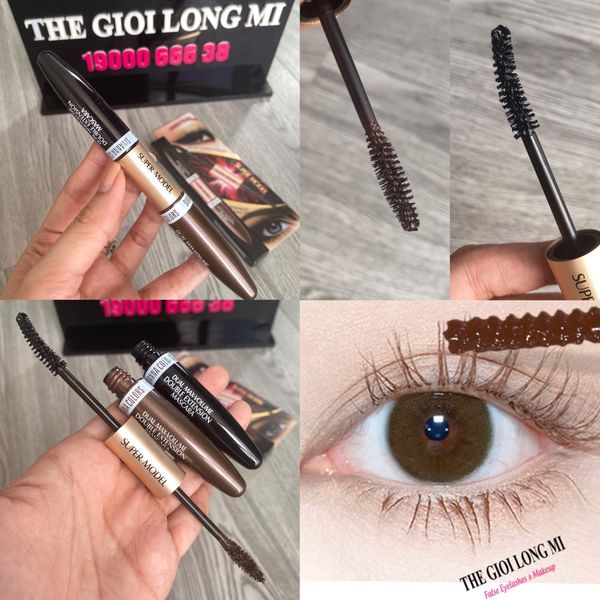  Super Model mascara chuốt mi 2 đầu (nâu-đen) siêu tiện lợi thương hiệu Sivanna Colors (Thái Lan) 