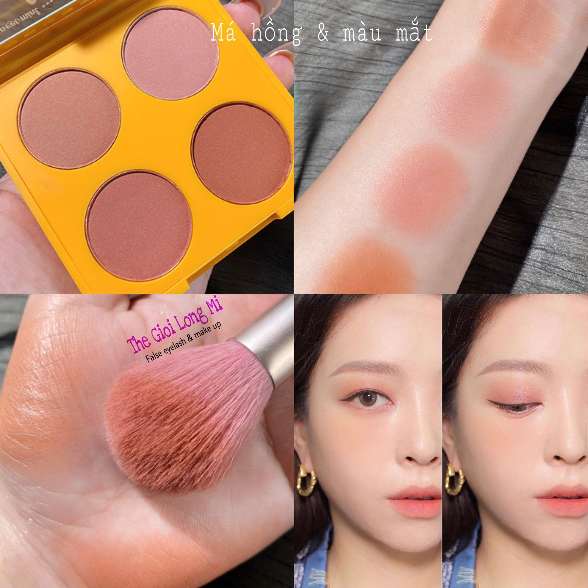 SWEETMINT HỘP MÁ HỒNG VÀ PHẤN MẮT 4 Ô