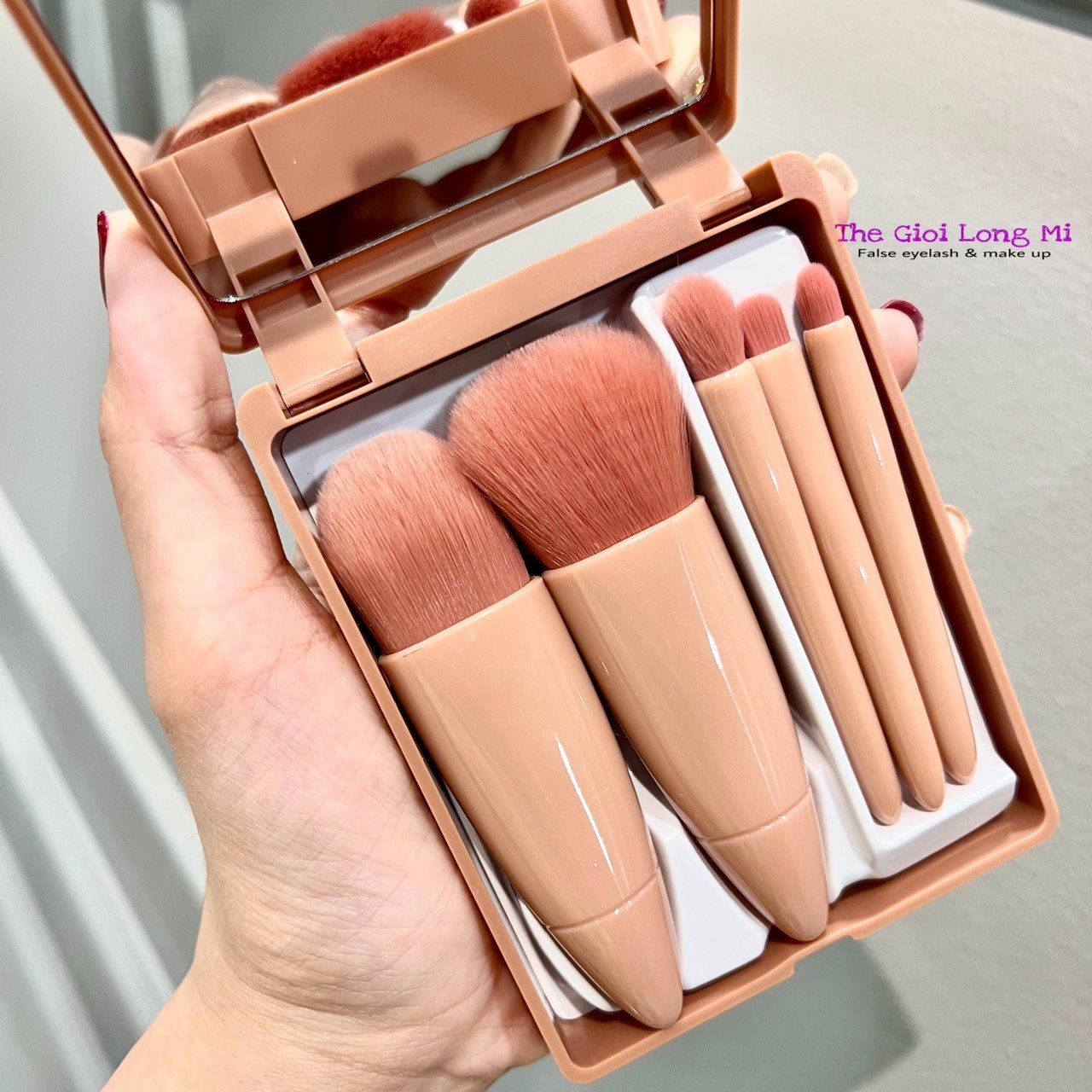 HỘP CỌ GƯƠNG 5 CÂY MÀU HỒNG PASTEL
