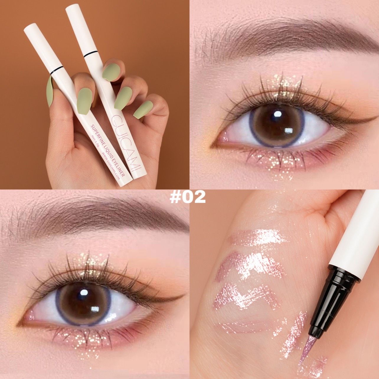 SUPERFINE SHIMMER LIQUID EYELINER BÚT NHŨ MÀU GUICAMI