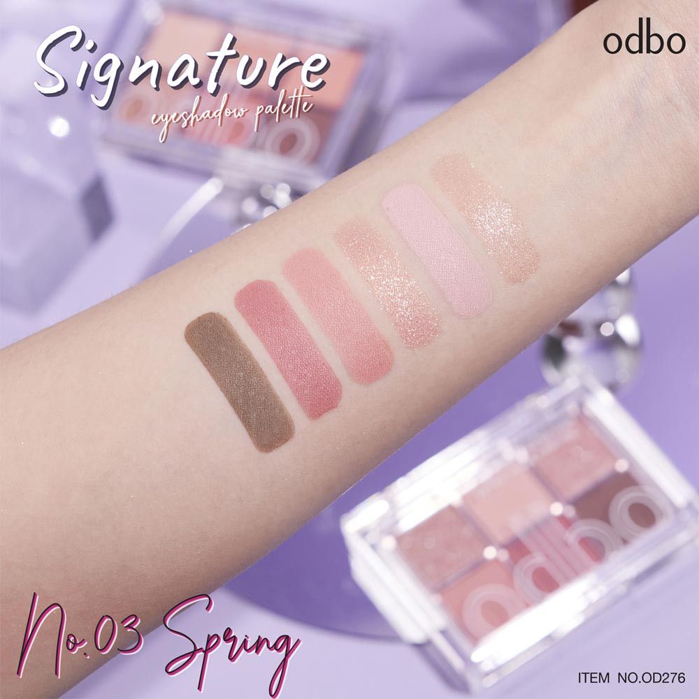 #OD276 SIGNATURE PHẤN MẮT 6 Ô HỘP TRONG SUỐT ODBO