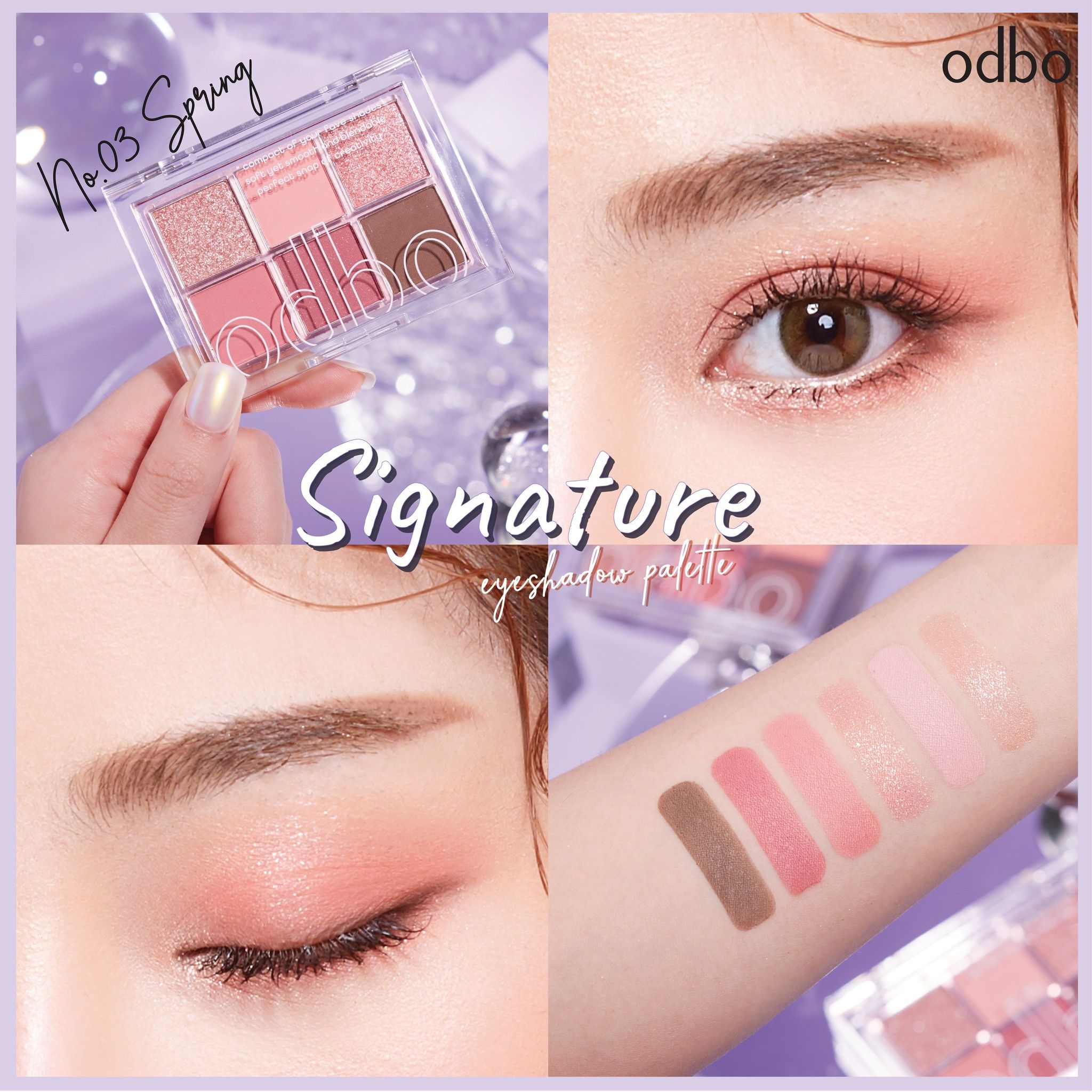 #OD276 SIGNATURE PHẤN MẮT 6 Ô HỘP TRONG SUỐT ODBO