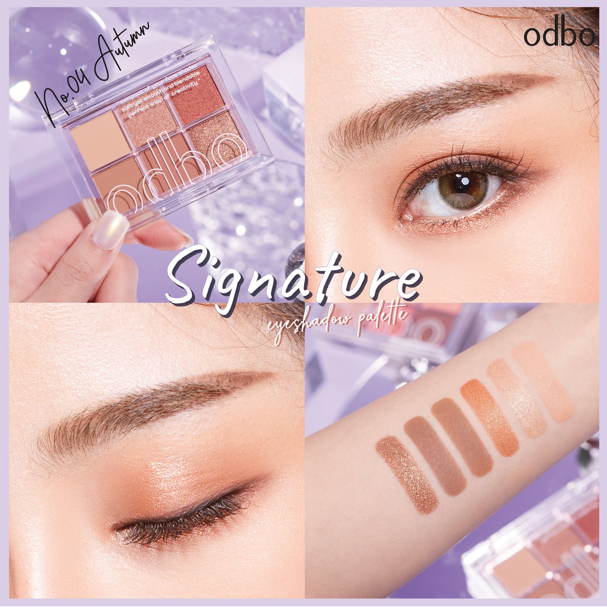 #OD276 SIGNATURE PHẤN MẮT 6 Ô HỘP TRONG SUỐT ODBO