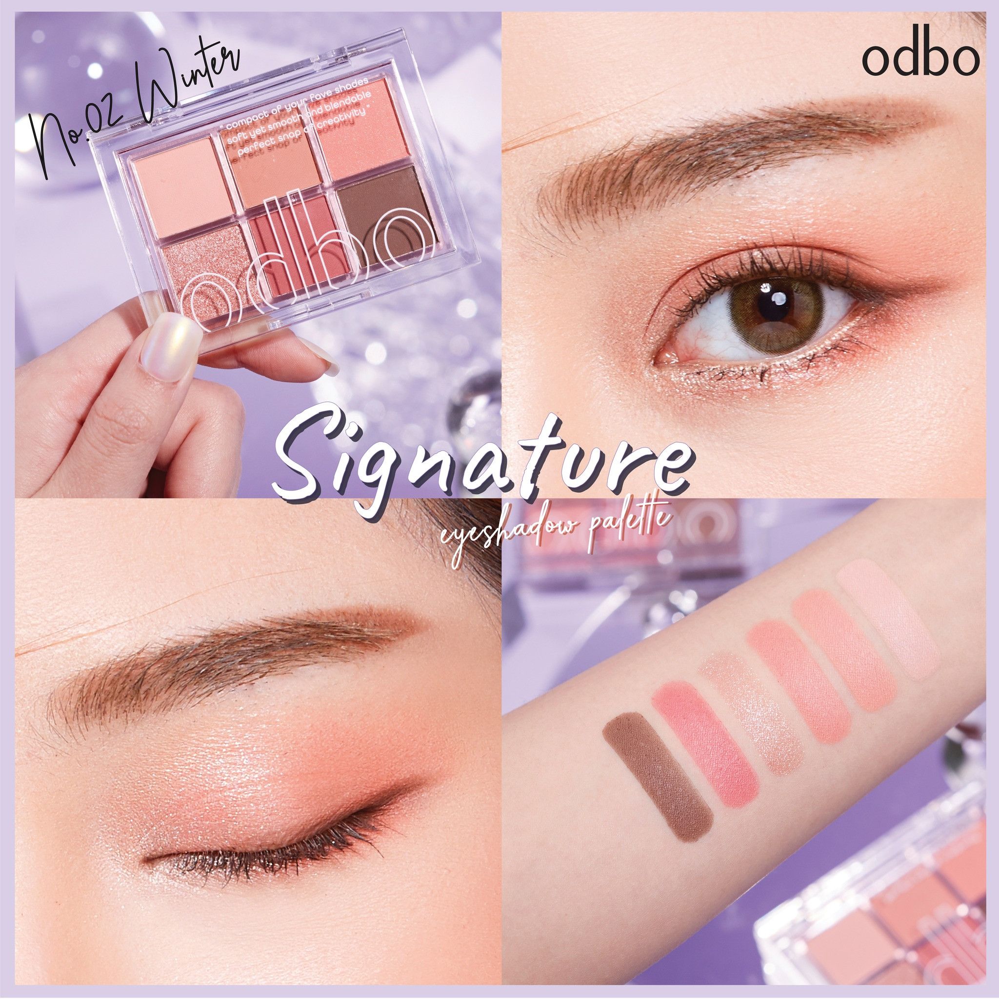 #OD276 SIGNATURE PHẤN MẮT 6 Ô HỘP TRONG SUỐT ODBO