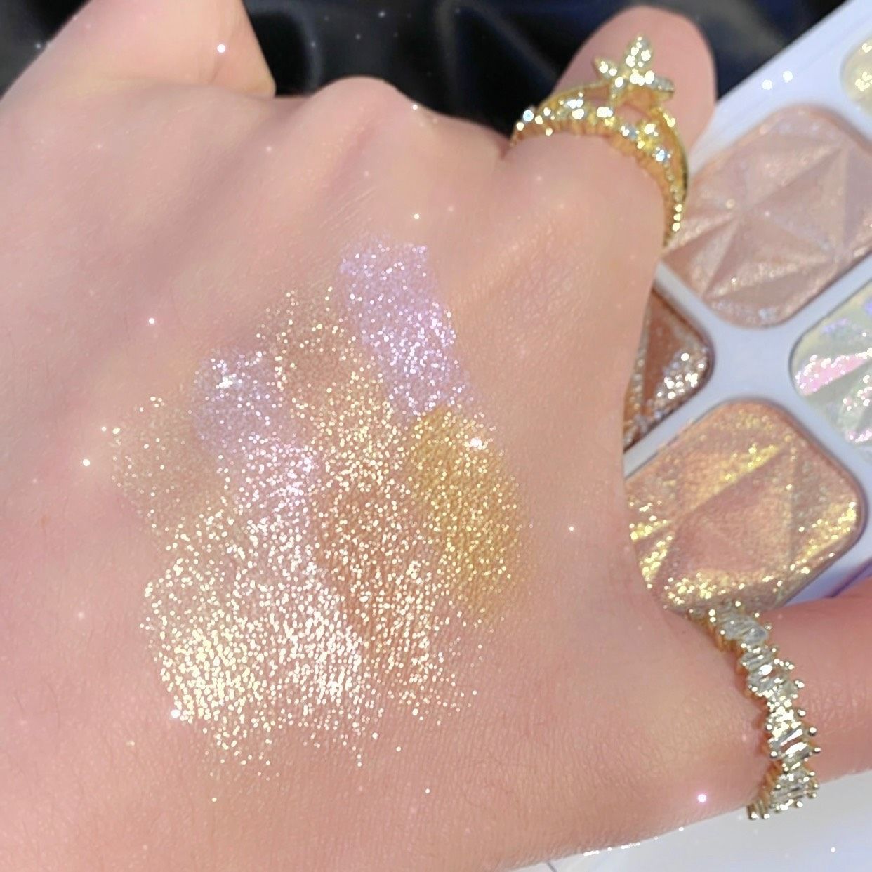 Nyxkiss hộp phấn highlight 8 màu siêu nhũ đa chức năng