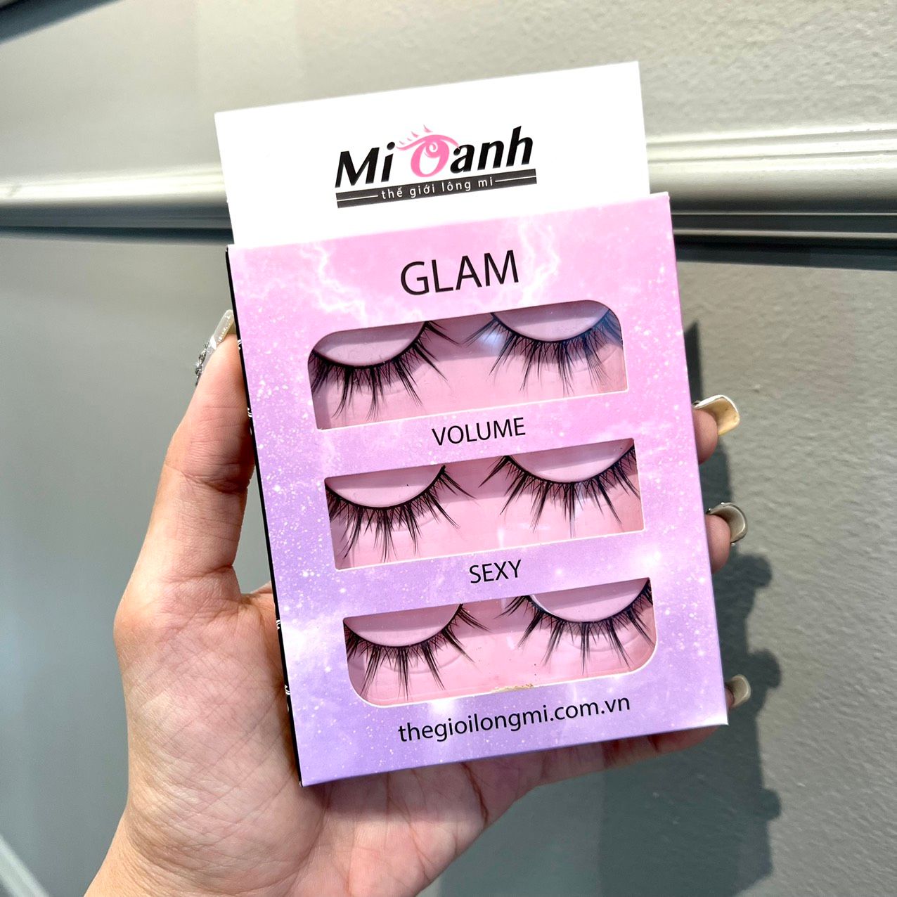 3D-009 hộp lông mi lông chồn 3 cặp thương hiệu Mi Oanh