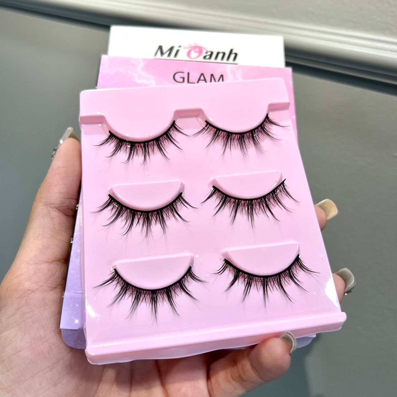 3D-009 hộp lông mi lông chồn 3 cặp thương hiệu Mi Oanh