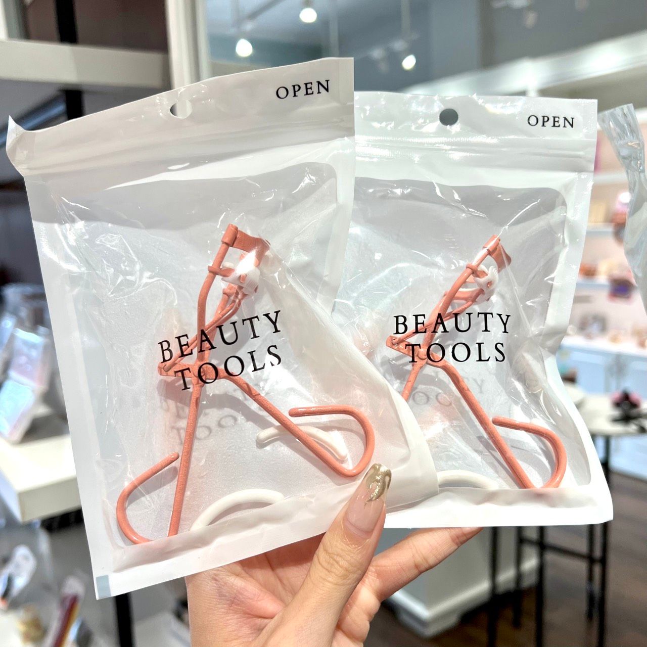 Beauty Tools bấm cong mi đầu lược cán hồng pastel siêu cute