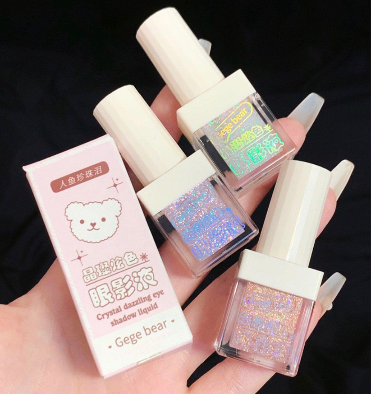 Crystal Dazzling nhũ mắt nước kim tuyến siêu lấp lánh thương hiệu Gege Bear