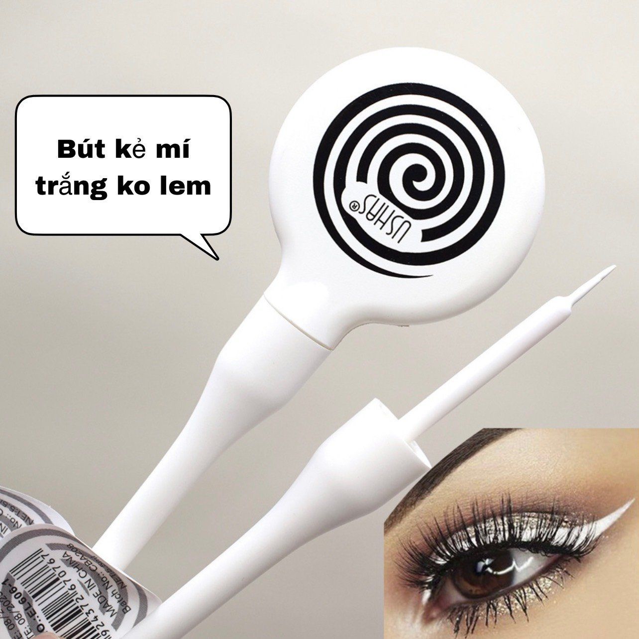 SPIRAL BÚT VẼ MÍ MẮT MÀU TRẮNG USHAS