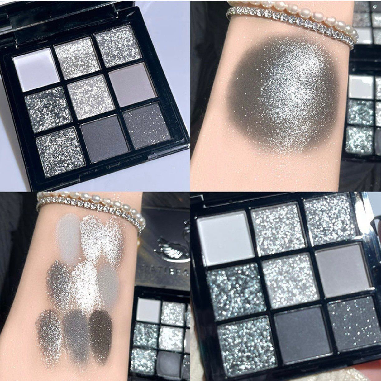 Grey Smoke hộp phấn mắt 9 ô tone xám khói thời thượng thương hiệu Tati Beauty