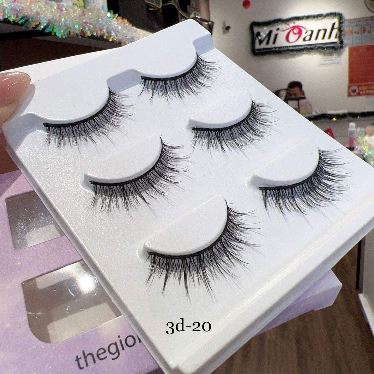 3D-20 Hộp lông mi lông chồn 3 cặp phiên bản mới nhất năm 2023 thương hiệu Mi Oanh
