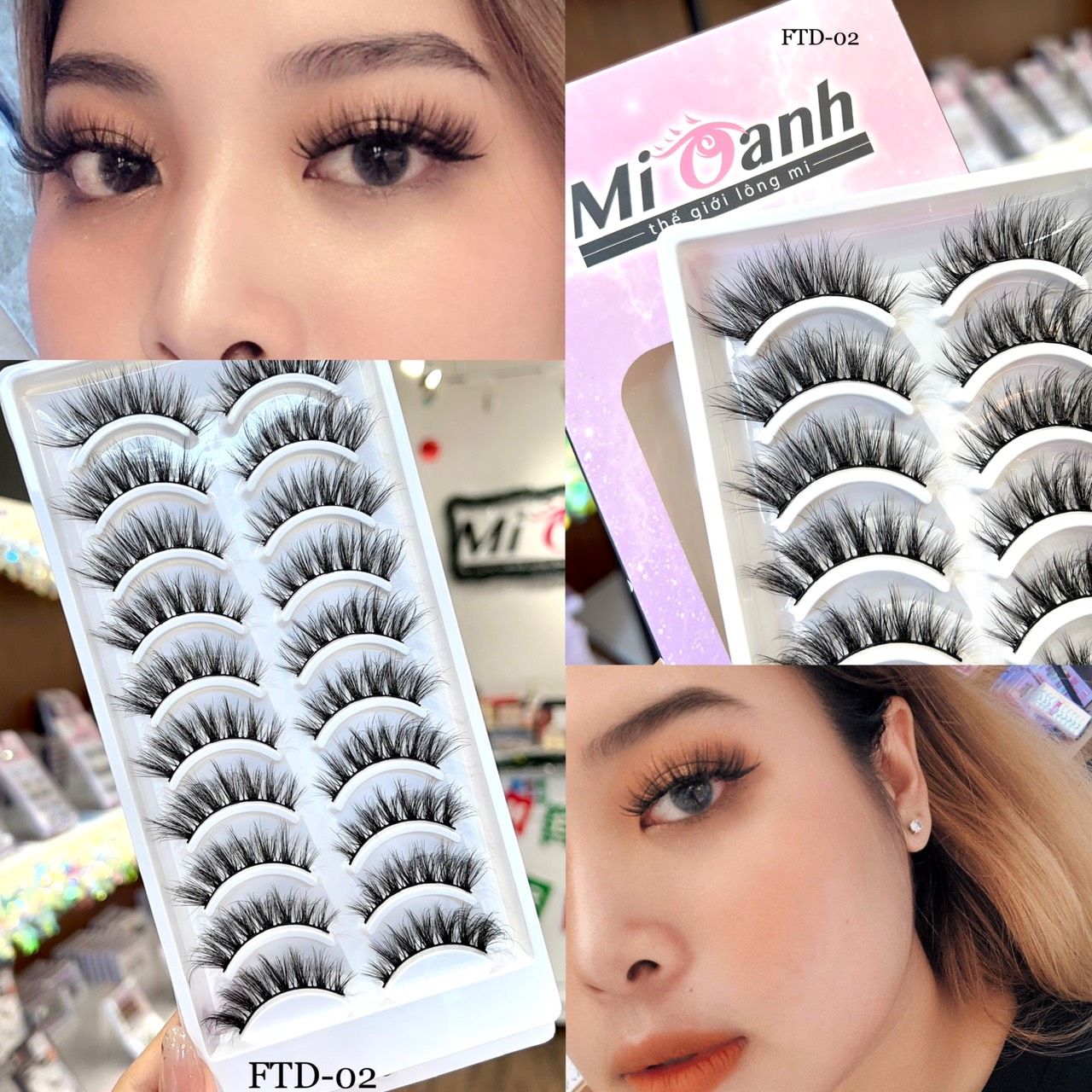 FTD-02 hộp lông mi lông chồn 10 cặp thương hiệu Mi Oanh