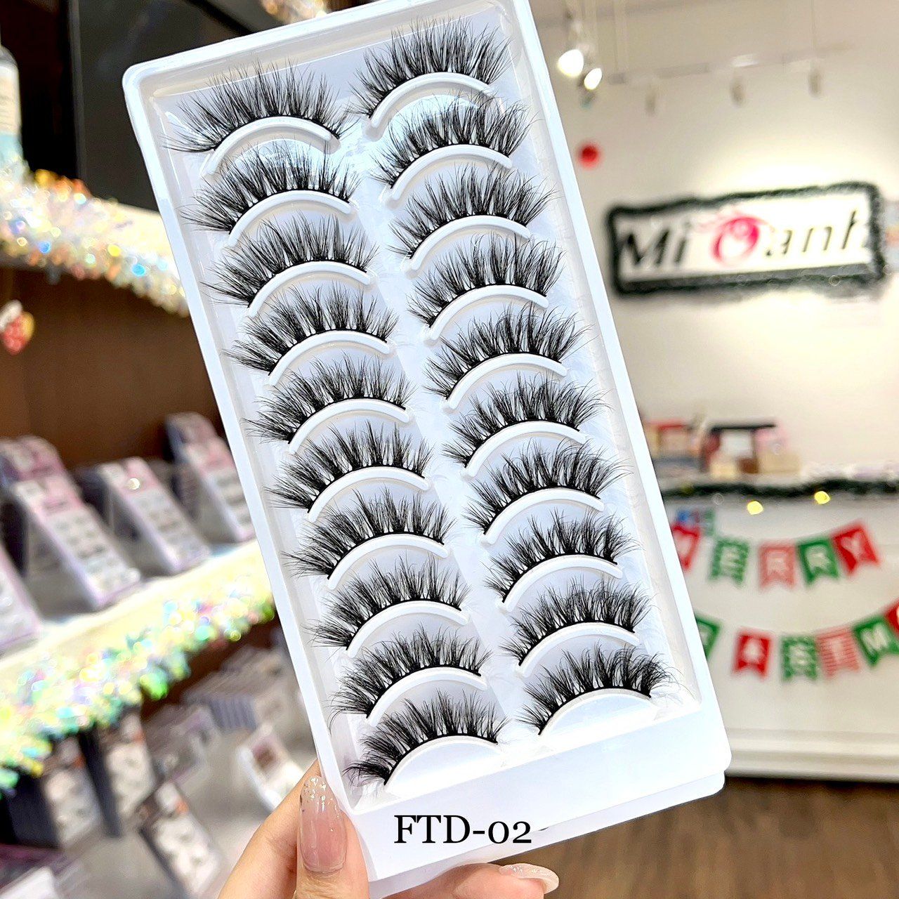 FTD-02 hộp lông mi lông chồn 10 cặp thương hiệu Mi Oanh
