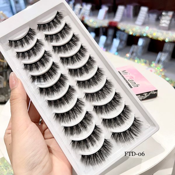 FTD-06 hộp lông mi lông chồn 10 cặp kiểu dáng ấn tượng thương hiệu Mi Oanh