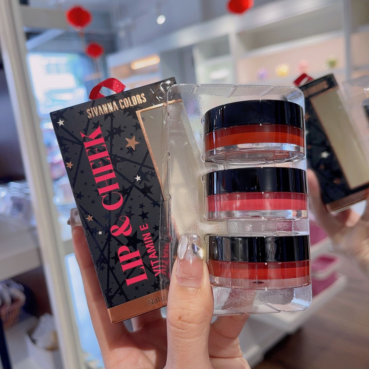 LIP & CHEEK SET SON 3 HỦ SIVANNA COLORS (HF183)