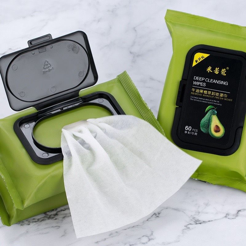 Avocado khăn giấy ướt tẩy trang điểm làm sạch sâu 3 lớp không gây khô da thương hiệu Juyoz (Hàn Quốc)