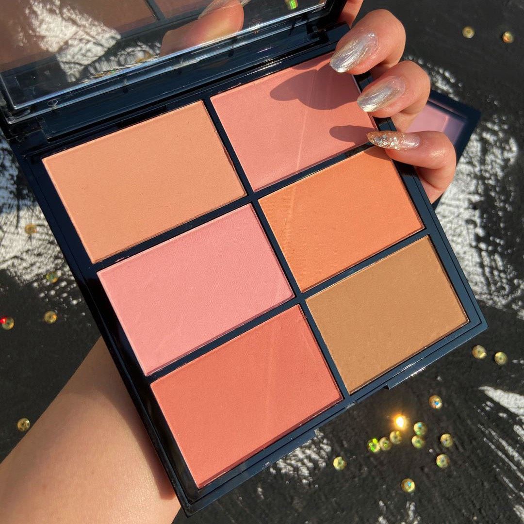 Guicami bảng má hồng 6 ô tone nude sang trọng