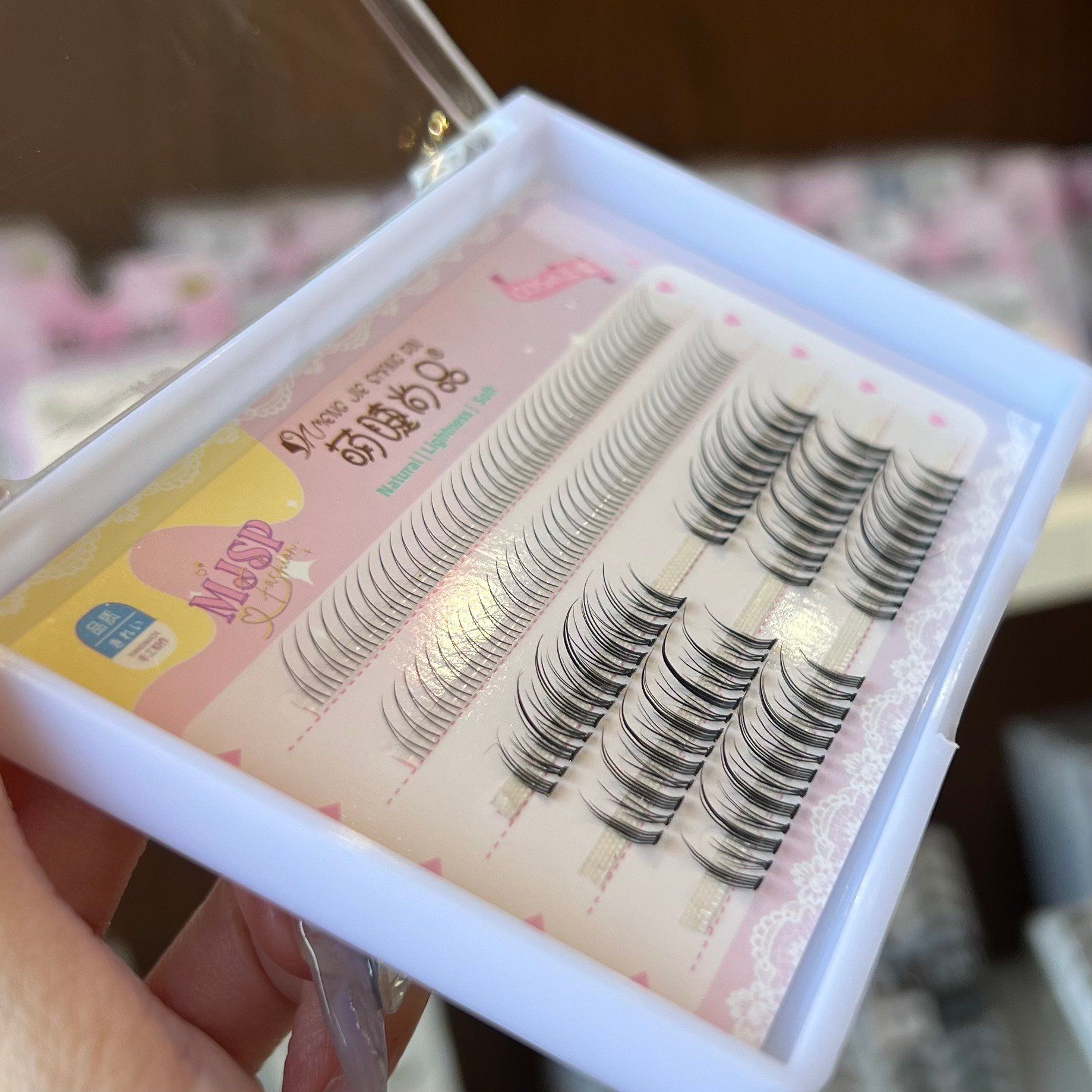 Meng Jie hộp lông mi tự nối tại nhà 2 trong 1 (lông mi dưới và lông mi trên) thương hiệu MJSP