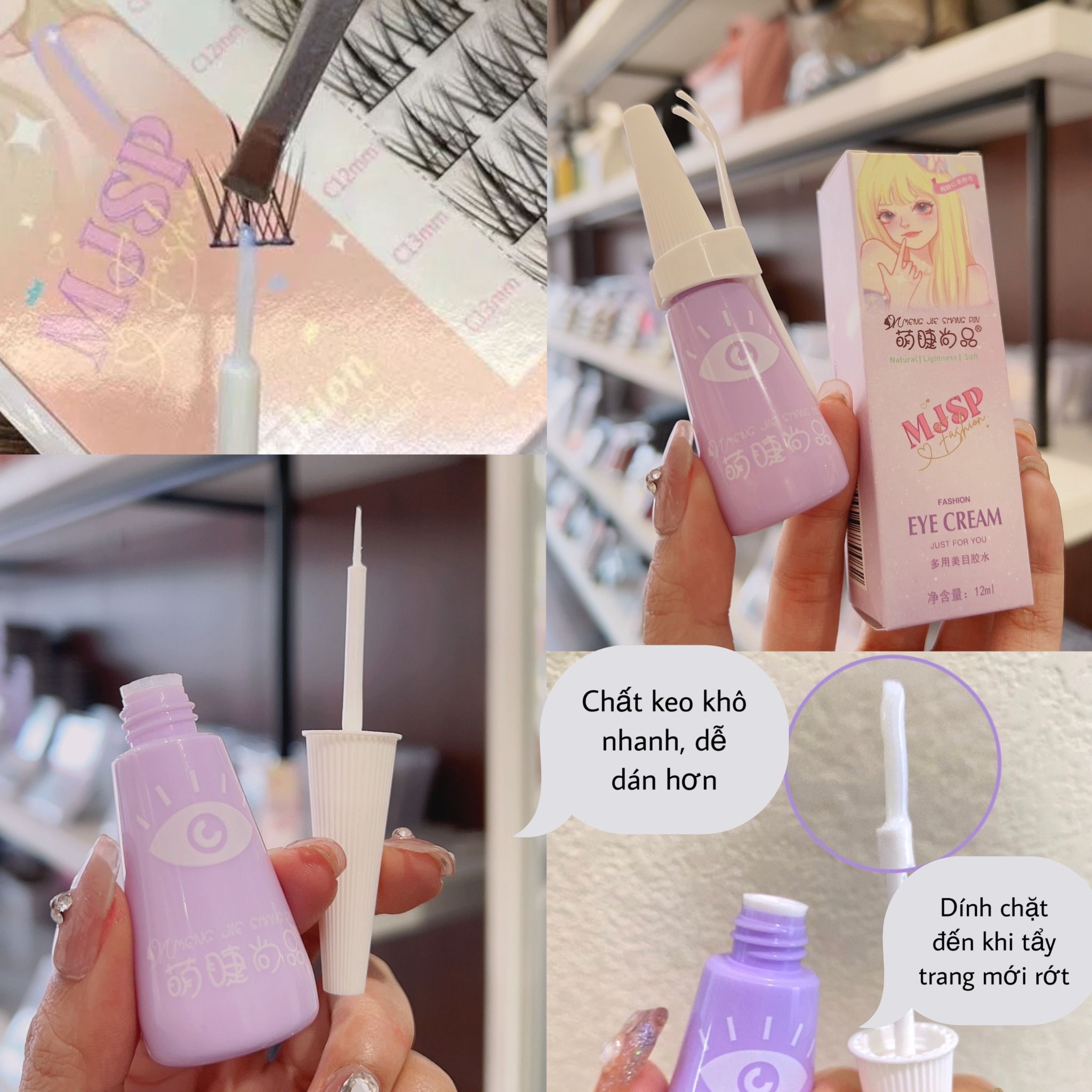 Fashion keo kích mí và dán lông mi giả thương hiệu MJSP