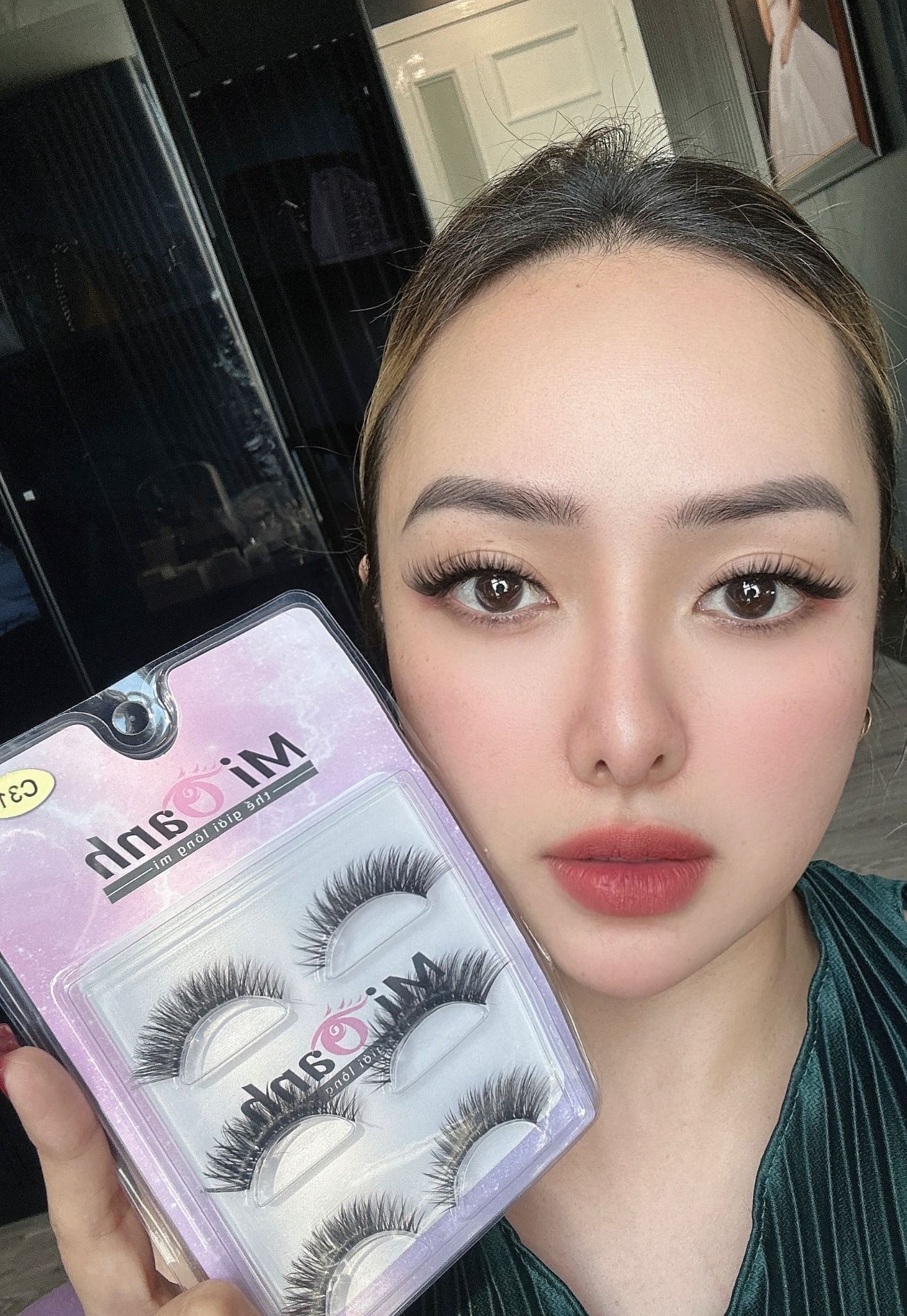 #C31 hộp lông mi lông chồn 3 cặp viền gân trong tàng hình thương hiệu Mi Oanh