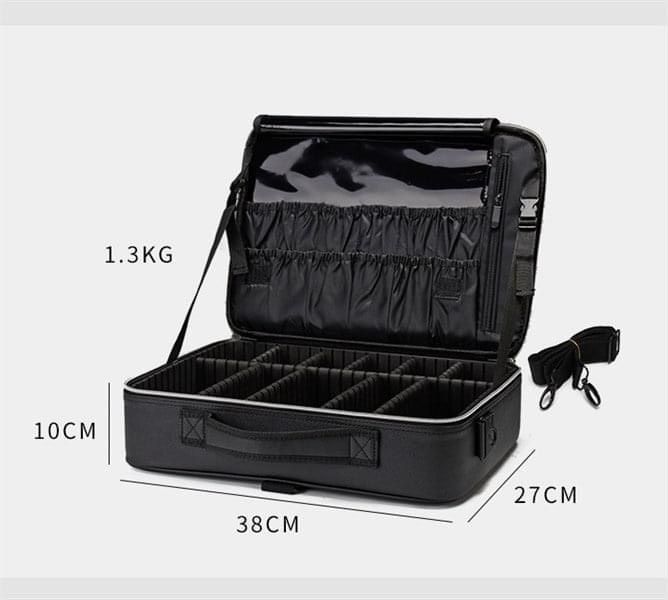 TGLM CỐP VẢI DÙ ĐỰNG DỤNG CỤ TRANG ĐIỂM CÁ NHÂN MÀU ĐEN