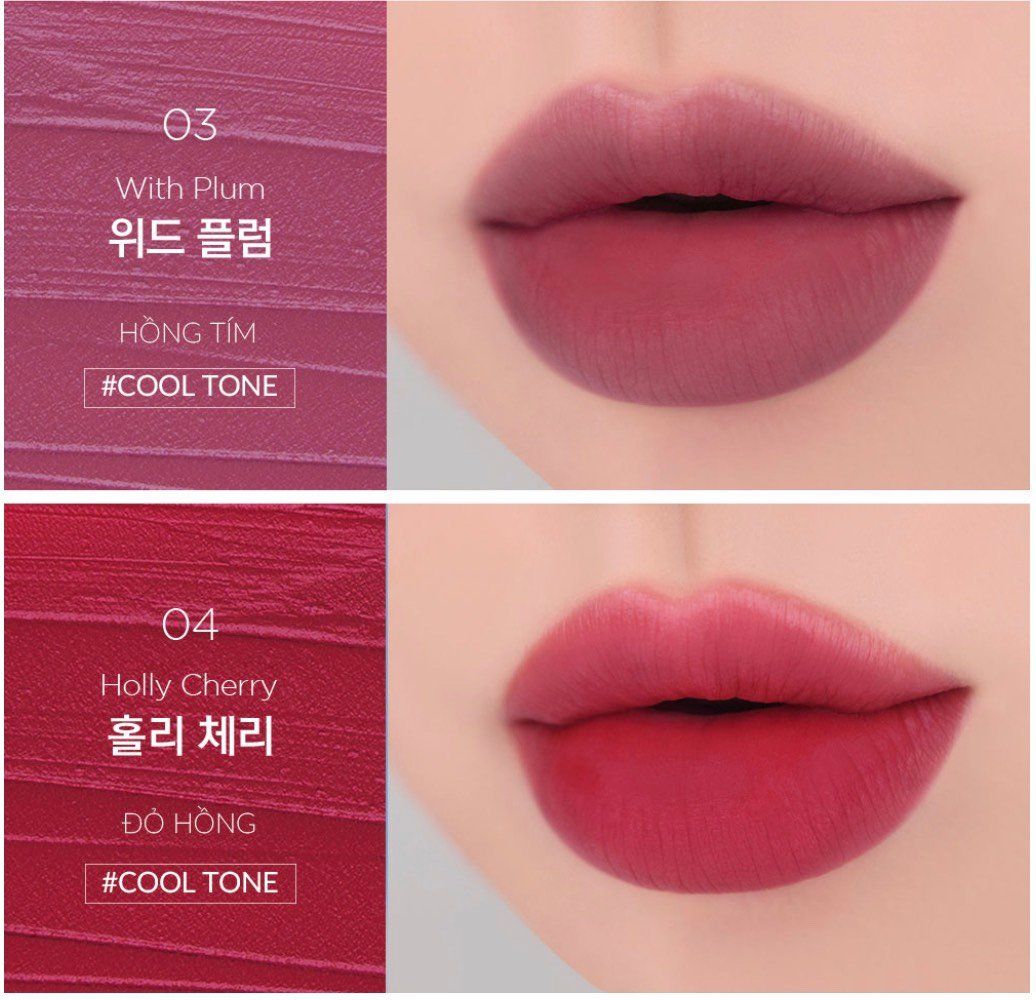 Sheer Velvet Tint bộ sưu tập son kem thương hiệu BBIA (Hàn Quốc)